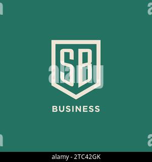 SB Initial Logo Monogramm Schild geometrische Form Design Vektorgrafik Stock Vektor