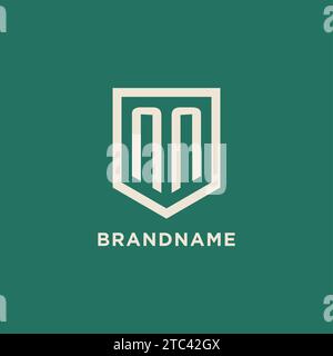 NN Initial Logo Monogramm Schild geometrische Form Design Vektorgrafik Stock Vektor