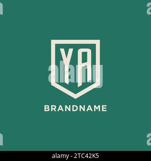 YA Initial Logo Monogramm Schild geometrische Form Design Vektorgrafik Stock Vektor
