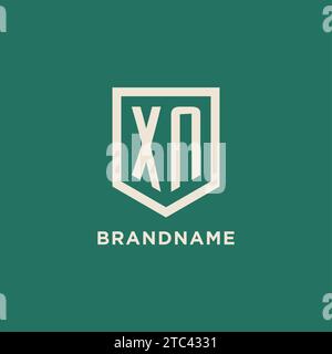 XN Initial Logo Monogramm Schild geometrische Form Design Vektorgrafik Stock Vektor