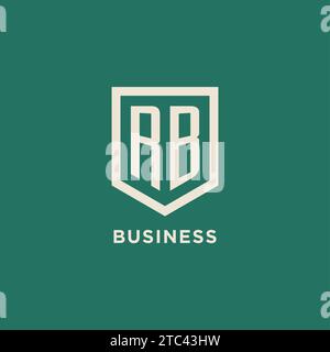 RB Initial Logo Monogramm Schild geometrische Form Design Vektorgrafik Stock Vektor