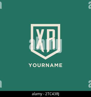 XR Initial Logo Monogramm Schild geometrische Form Design Vektorgrafik Stock Vektor