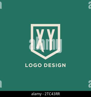 XY Initial Logo Monogramm Schild geometrische Form Design Vektorgrafik Stock Vektor