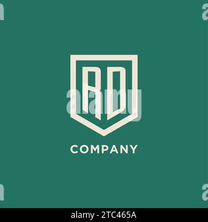 RD Initial Logo Monogramm Schild geometrische Form Design Vektorgrafik Stock Vektor