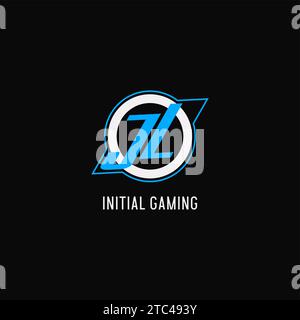 Ursprüngliche JL-Logo-Kreislinie, kreative Esport-Team-Logo-Monogramm-Vektorgrafik Stock Vektor