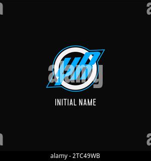 Erste YR-Logo-Kreislinie, kreative Esport-Team-Logo-Monogramm-Vektorgrafik Stock Vektor