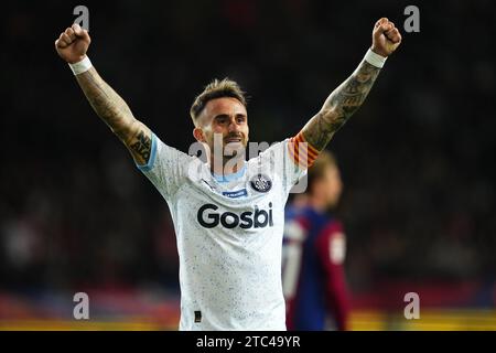 Barcelona, Spanien. Dezember 2023. Während des Spiels La Liga EA Sports zwischen dem FC Barcelona und dem Girona FC spielte er am 10. Dezember 2023 im Lluis Companys Stadion in Barcelona, Spanien. (Foto: Bagu Blanco/PRESSINPHOTO) Credit: PRESSINPHOTO SPORTS AGENCY/Alamy Live News Stockfoto