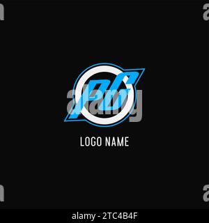 Erste PG-Logo-Kreislinie, kreative Esport-Team-Logo-Monogramm-Vektorgrafik Stock Vektor