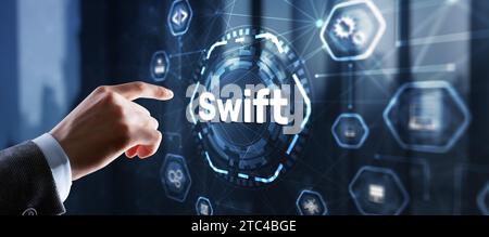 SCHNELL. Internationales Banküberweisungssystem. Society for Worldwide Interbank Financial Telecommunications. Stockfoto