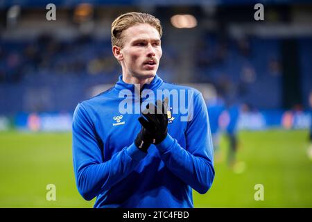 Brondby, Dänemark. Dezember 2023. Sebastian Sebulonsen aus Broendby, WENN er vor dem Oddset Cup Spiel zwischen Broendby IF und Aarhus GF im Brondby Stadium gesehen wurde. (Foto: Gonzales Photo/Alamy Live News Stockfoto