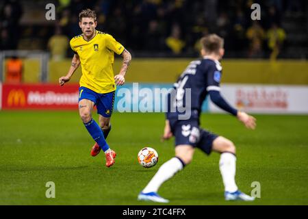 Brondby, Dänemark. Dezember 2023. Nicolai Vallys (7) von Broendby IF, der während des Oddset Cup-Spiels zwischen Broendby IF und Aarhus GF im Brondby Stadium gesehen wurde. (Foto: Gonzales Photo/Alamy Live News Stockfoto