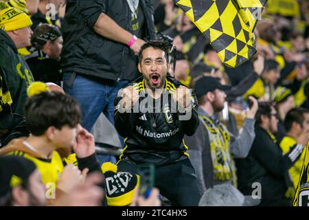 Columbus, Ohio, USA. Dezember 2023. Die Columbus Crew gewinnt ihren dritten MLS Cup und besiegt den Titelverteidiger LAFC mit 2:1. (Kindell Buchanan/Alamy Live News) Stockfoto