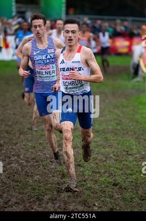 Brüssel, Belgien Dezember 2023. Yann Schrub (Frankreich) trat am 10. Dezember 2023 bei der SPAR-Europameisterschaft im Laeken Park in Brüssel an. Foto von Gary Mitchell Credit: Gary Mitchell, GMP Media/Alamy Live News Stockfoto