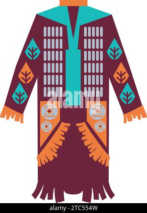 Einheimische amerikanische Kleidung Stock Vektor