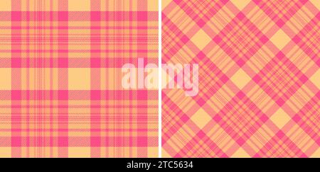 Nahtloser karierter Hintergrund des Check-Vektor-Schottenschotts mit einer textilen Stoffmuster-Textur. In modischen Farben von breitem Rasterpapier. Stock Vektor
