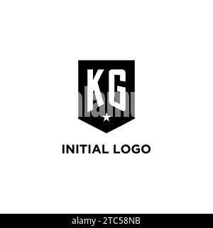 Initial-Logo mit KG-Monogramm und geometrischem Schild und Design-Ideen für Sternensykone Stock Vektor