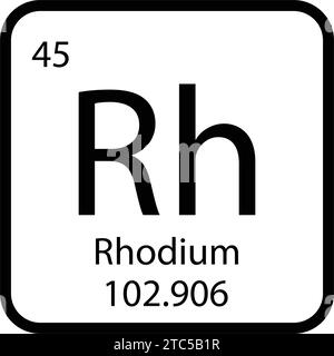 Rhodium Icon vektor Illustrationsdesign Stock Vektor