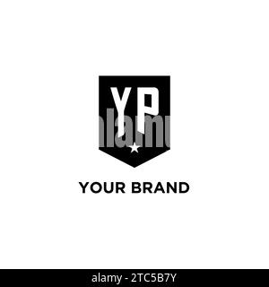 Initial-Logo mit YP-Monogramm und geometrischem Schild und Design-Ideen für Sternensykone Stock Vektor
