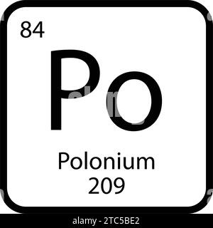 Polonium Icon vektor Illustrationsdesign Stock Vektor