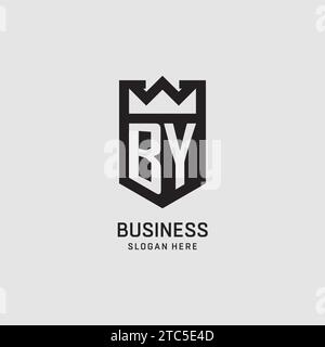 Initial MIT Logo-Schildform, kreative Vektorgrafik im Esport-Logo-Design Stock Vektor