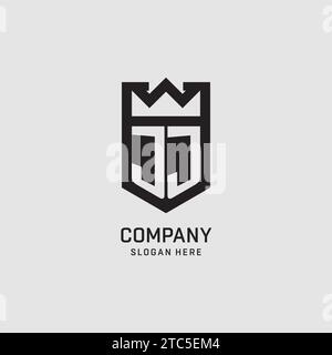 Ursprüngliche Form des JJ-Logos, kreative Vektorgrafik mit Esport-Logo Stock Vektor