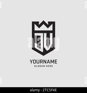 Ursprüngliche Form des JV-Logos, kreative Vektorgrafik mit Esport-Logo Stock Vektor