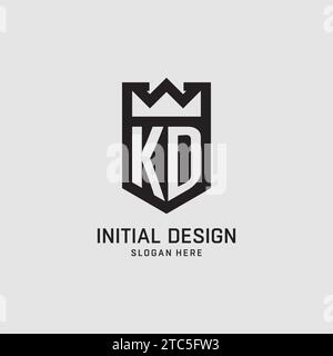Ursprüngliche Form des KD-Logos, kreative Vektorgrafik im Esport-Logo Stock Vektor