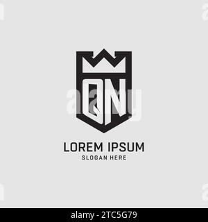 Anfängliche Form des QN-Logos, kreative Vektorgrafik im Esport-Logo-Design Stock Vektor