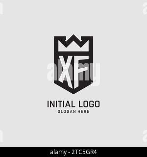 Ursprüngliche Form des XF-Logos, kreative Vektorgrafik im Esport-Logo Stock Vektor