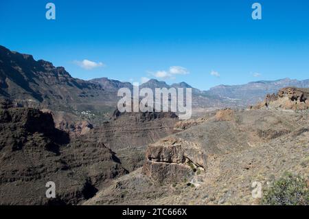 Vista desde el mirador de El Guriete Stockfoto