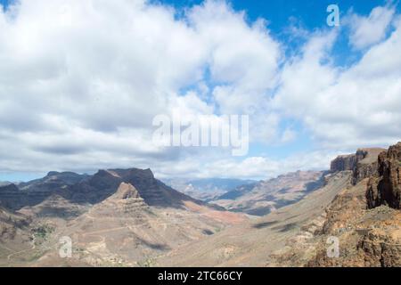 Blick vom Mirador de la Degollada, Gran Canaria Stockfoto