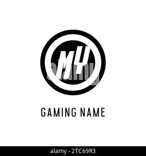 Initial MY Logo konzentrische Kreislinie, klare und einfache Vektorgrafik im Monogramm-Logo-Stil Stock Vektor