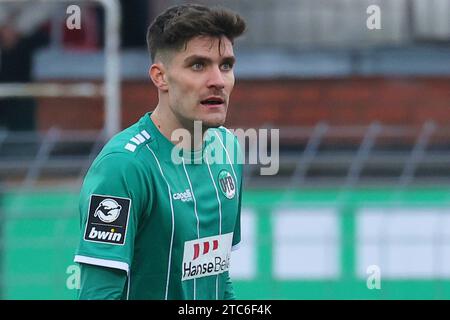 Lübeck, Deutschland 09. Dezember 2023: 3 . Liga - 2023/2024 - VfB Lübeck vs. FC Ingolstadt 04 im Bild: Mats Facklam (VfB Lübeck) Stockfoto