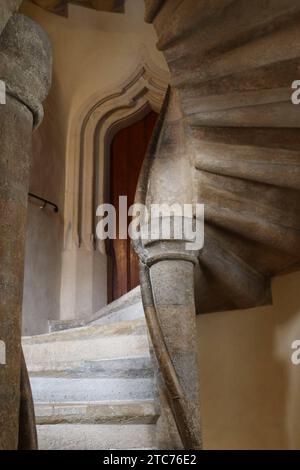 10.12.2023, Graz, AUT, unterwegs in Steiermark, Stadtreportage, Reportage, im Bild Grazer Doppelwendeltreppe, Doppelwendeltreppe, Zwillingswendeltreppe, Grazer Burg, Graz, Steiermark, Oesterreich, *** 10 12 2023, Graz, AUT, auf der Straße in der Steiermark, Stadtreportage, Reportage, im Bild Graz Doppelspiraltreppe, Doppelspiraltreppe, Doppelspiraltreppe, Grazer Schloss, Graz, Steiermark, Österreich, Stockfoto