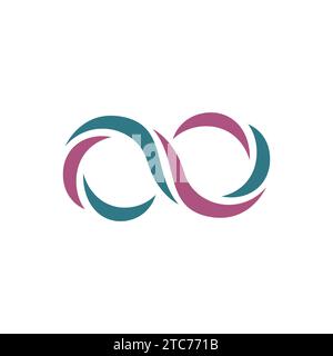 Infinity-Logobilder Illustrationsdesign. Gradient Infinity-Logo mit modernem Konzept. Unendliches Symbol unbegrenztes Logo-Design-Vektorvorlage Stock Vektor