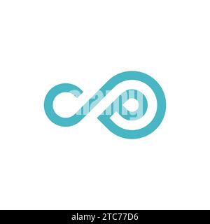 Infinity-Logobilder Illustrationsdesign. Gradient Infinity-Logo mit modernem Konzept. Unendliches Symbol unbegrenztes Logo-Design-Vektorvorlage Stock Vektor