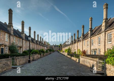 Vicars' Close in der Kathedralstadt Wells, Somerset, England. Frühjahr (Mai) 2019. Stockfoto