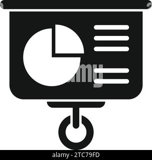 Banner Präsentationssymbol einfacher Vektor. Dateiordnerprüfung. Kontosystem Stock Vektor