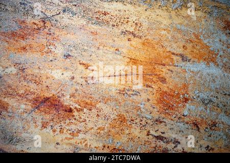 Holzstruktur von alten Holzbrettern und verwitterter Farbe. Stockfoto