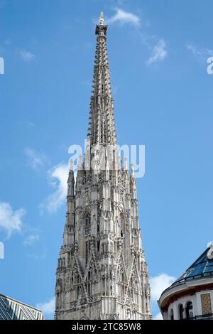 Turm des Stephansdoms in Wien Stockfoto