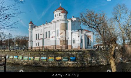 Ein Panoramabild der Kathedrale des Theotokos in Vilnius Stockfoto