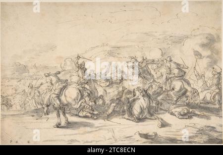 Battle Scene: A Cavalry Engagement 1975 von Jacques Courtois Stockfoto