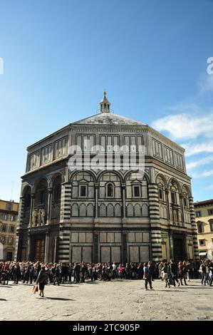 Das Baptisterium in Florenz Italien Stockfoto