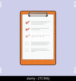 To-Do-Liste Papierablage Vektor-Symbol Illustration Symbol Stock Vektor