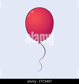 Geburtstag Blauer Ballon Illustration Icon Vektor Party Ballon Icon Feier Stock Vektor