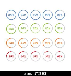 Infografik-Details prozentuales Vektorsymbol Illustration Stock Vektor