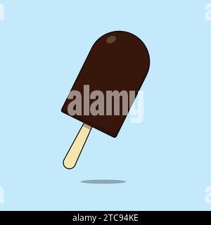 Schokolade Eis Vektor Illustration Icon Schokolade Bar Stock Vektor