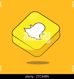 Snapchat Social Media App Website Symbole Vektor Website Würfel Symbol Stock Vektor