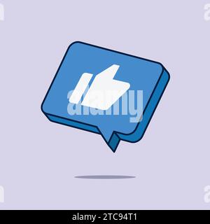 „Gefällt mir“-Schaltfläche Illustration Vektor „Facebook gefällt mir“-Symbol Stock Vektor