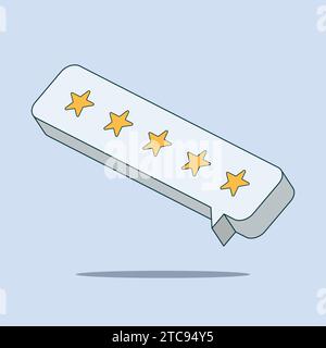 5-Sterne-Bewertung Illustration Vektor-Symbol-Bewertung Belohnung 5-Sterne-Vektor Stock Vektor